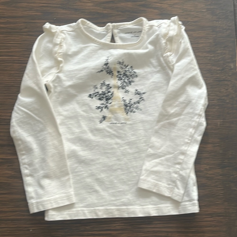 Janie and Jack size 3 Paris shirt